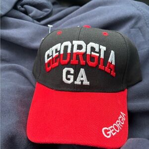 Georgia GA Red and Black Cap